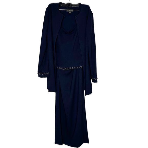 Scott McClintock Skirt Set Jacket 3 Piece Set Women's Navy Blue Size 6 - Picture 3 of 12